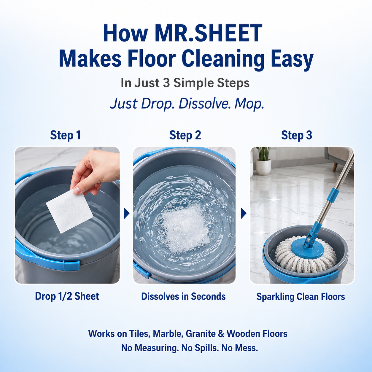 Floor Cleaning Sheets - Pack of 30