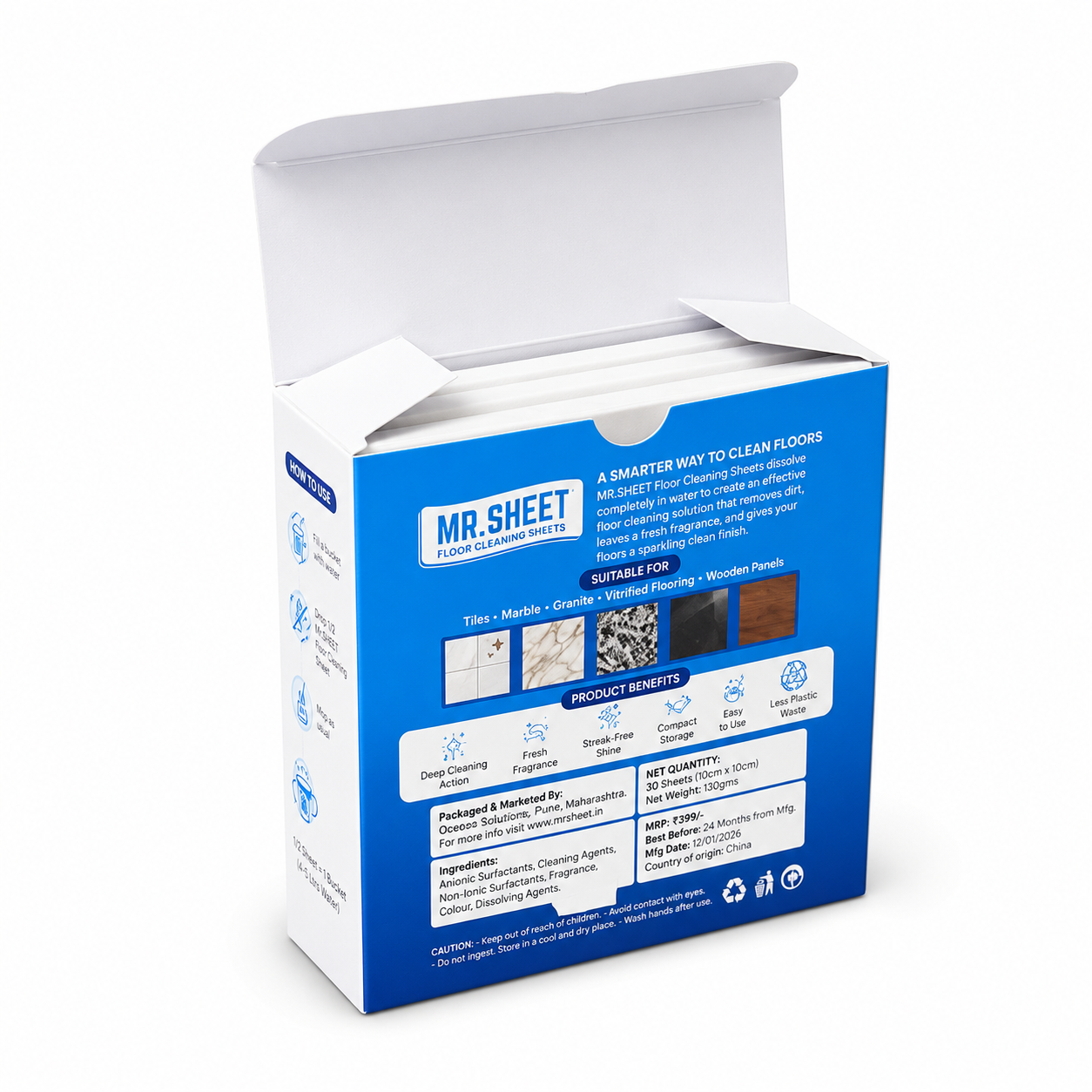 Floor Cleaning Sheets - Pack of 30